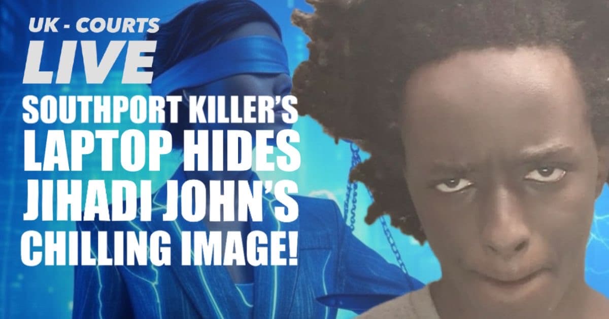 Professional news card featuring Southport Killer Axel Rudakubana.  