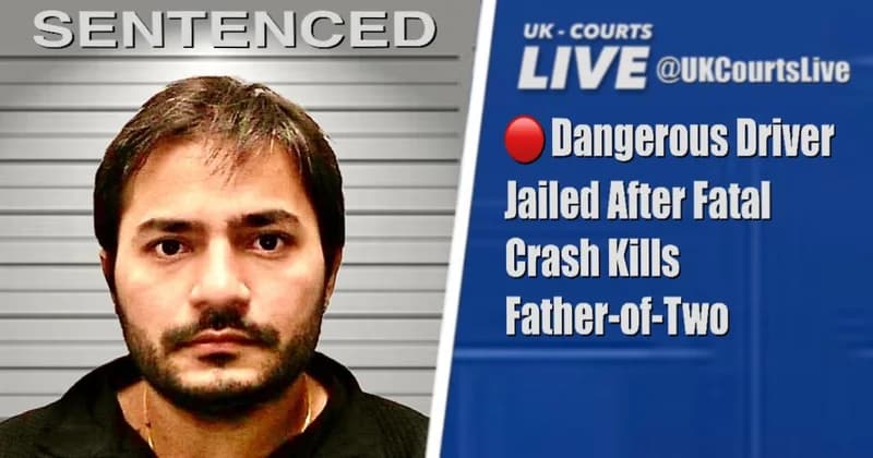 Video Production News professional news card thumbnail with jailed dangerous driver to left and headline on the right.