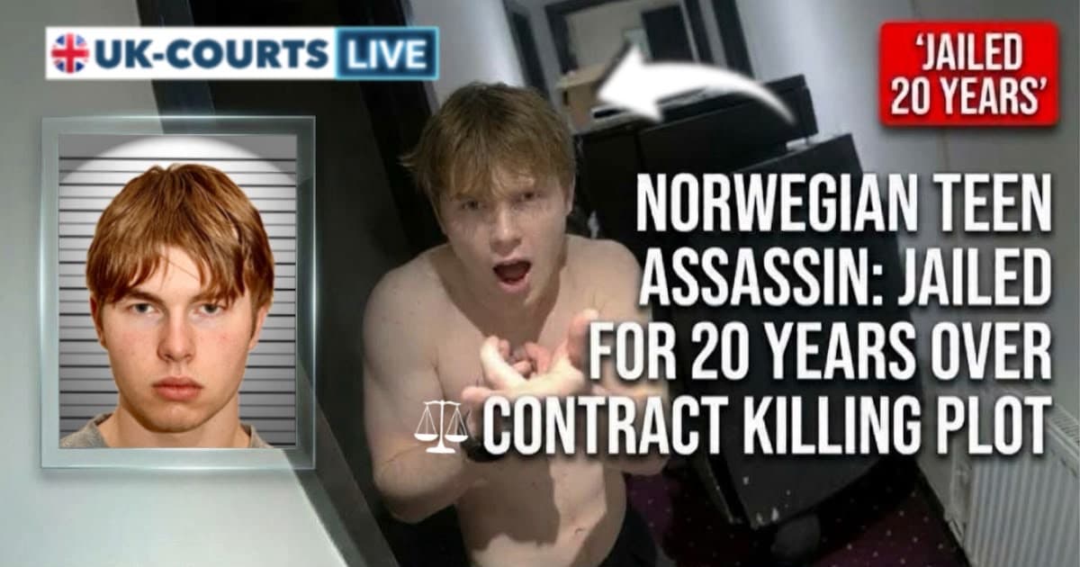 Police image of Johannes Kongsnes Natland, failed teen hitman