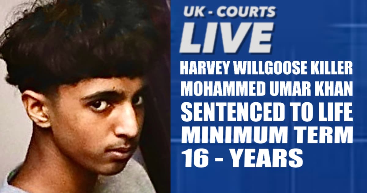 Harvey Willgoose Murder Live sentencing 