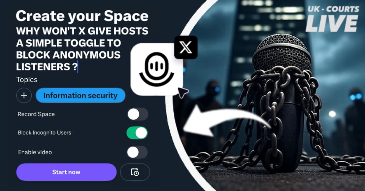 Video Production News thumbnail depicting X Spaces Anonymity Scandal: