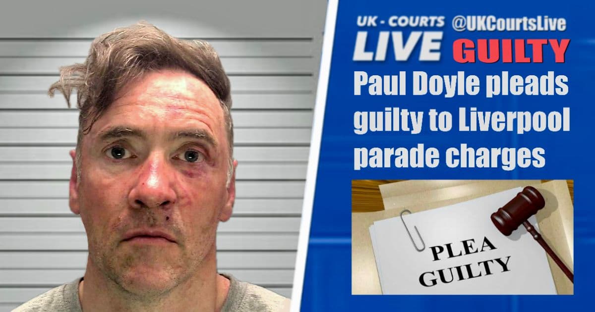 Professional Video Production News thumbnail featuring custody photo of Liverpool parase car attacker Paul Doyle
