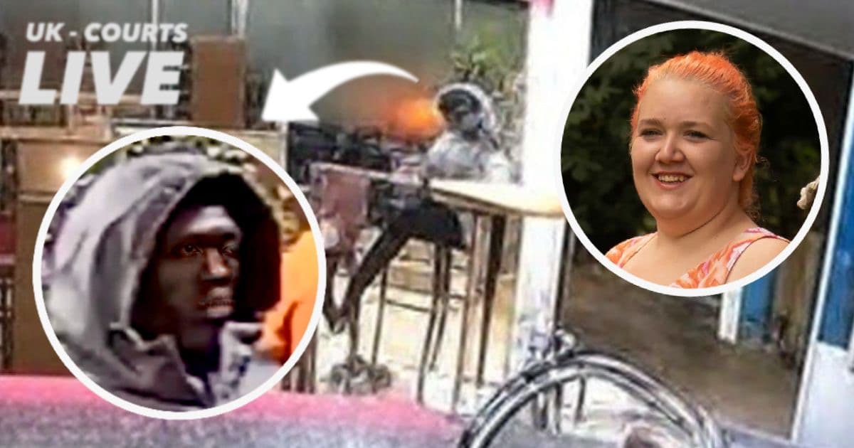 Image of victim Rhiannon Skye Whyte and CCTV image of murder suspect, asylum seeker Deng Chol Majek