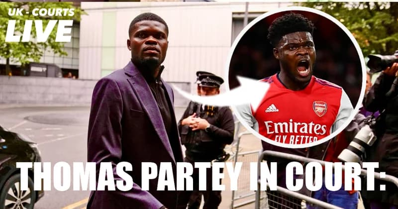 Video Production News showing Thomas Partey arriving at court to face Rape charges