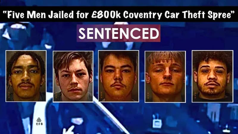 Images Of the 5 Jailed Birmingham Car Thieves