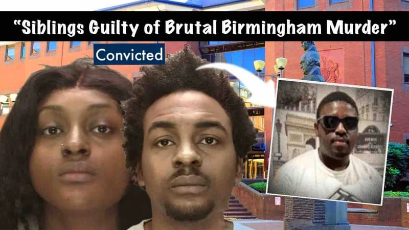 Thumbnail by Video Production News showing a brother and sister convicted of murder