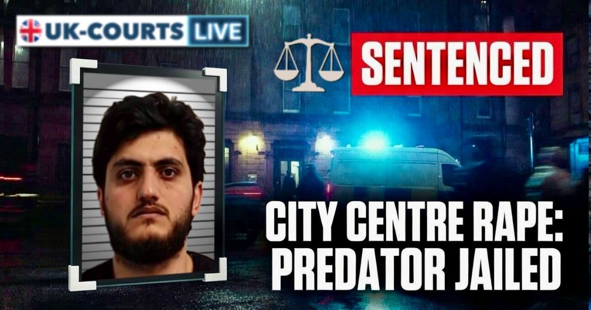 Professional cinematic news thumbnail featuring custody photo of inside futuristic glass frame 