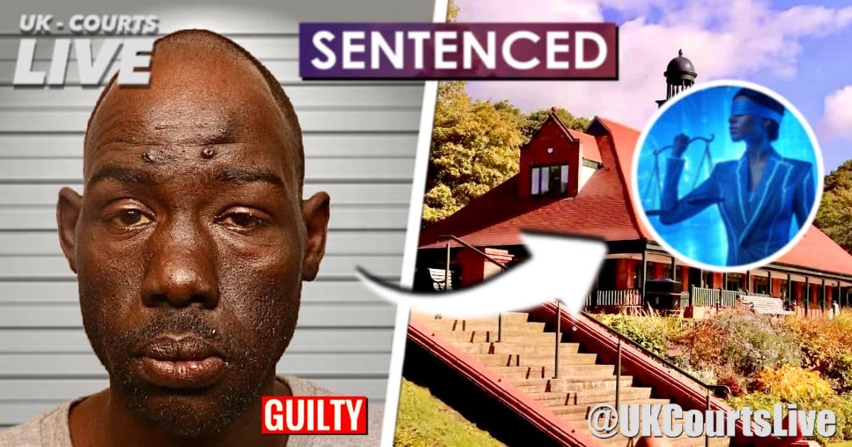 Video Production News thumbnail showing 25 year old Sudanese scissor attacker to left and crime scene, picturesque Hanley Park, to the right. 