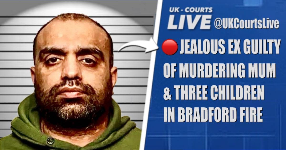 Professional Video Production News news card headline thumbnail featuring striking presentation of custody photo of arsonist murderer Sharaz Ali