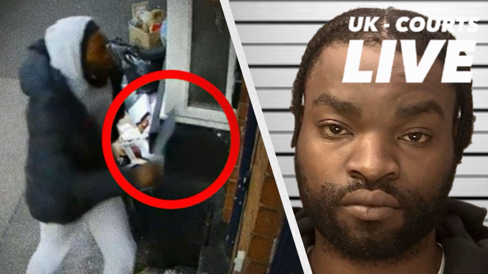 Thumbnail showing knife attacker and crime scene 