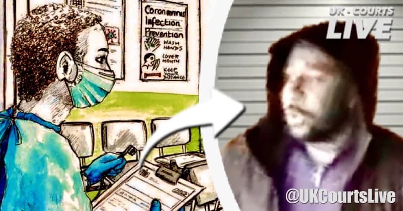 Professional Video Production News thumbnail featuring drawing of NHS psychiatrist and attempted murder suspect Anthony Williams