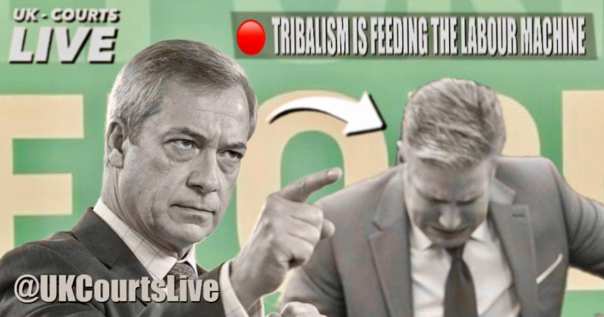 Professional Video Production News thumbnail featuring Nigel Farage and Kier Starmer