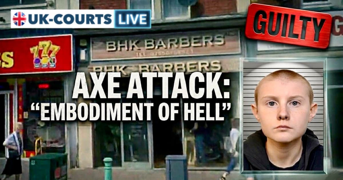 Image of axe attacker Alina Burns, 18, in front  o 