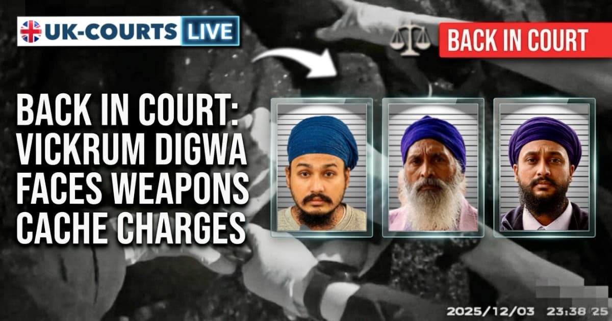 Image of Kirpan knife murderer Vickrum Digwa and family 