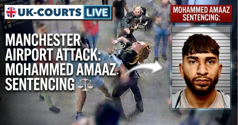 Manchester airport attack sentencing 