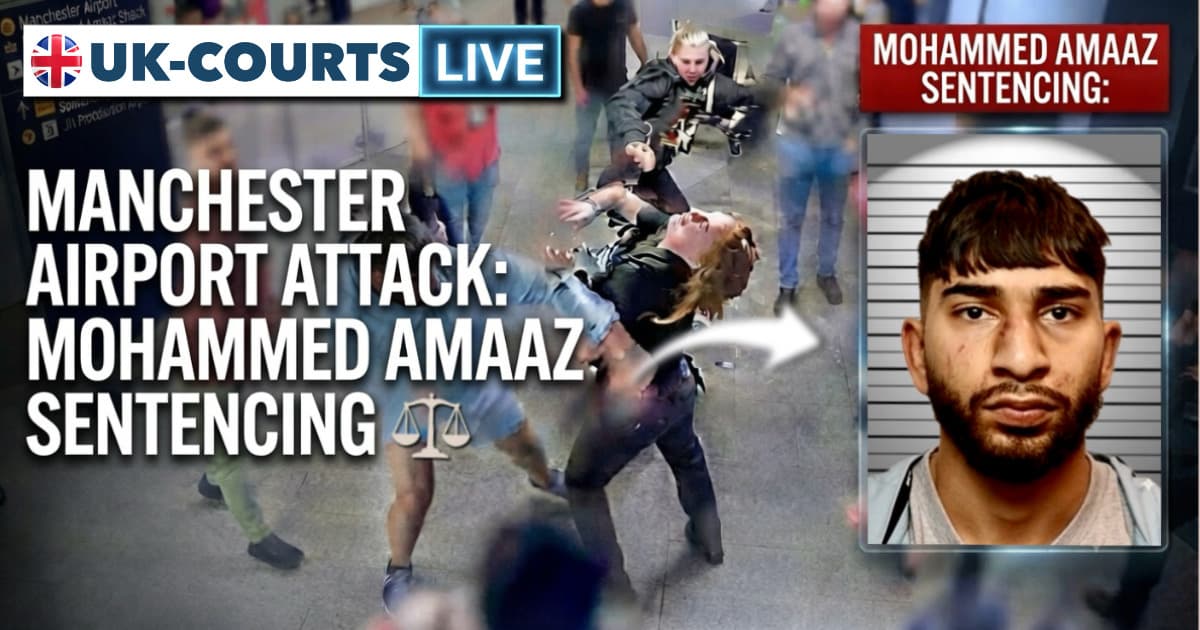 Manchester airport attack sentencing 