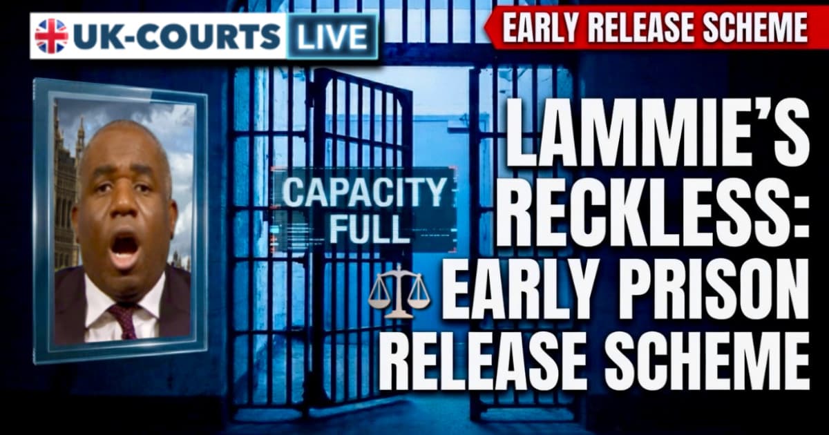 Image of David Lammie and a prison where h is releasing prisoners early from