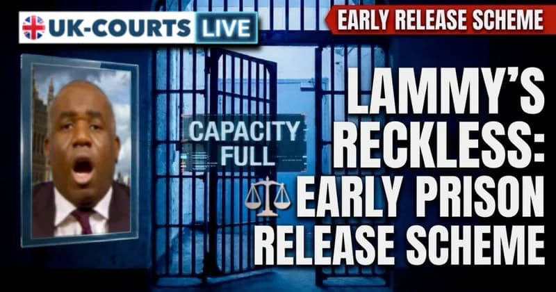 Image of David Lammie and a prison where h is releasing prisoners early from