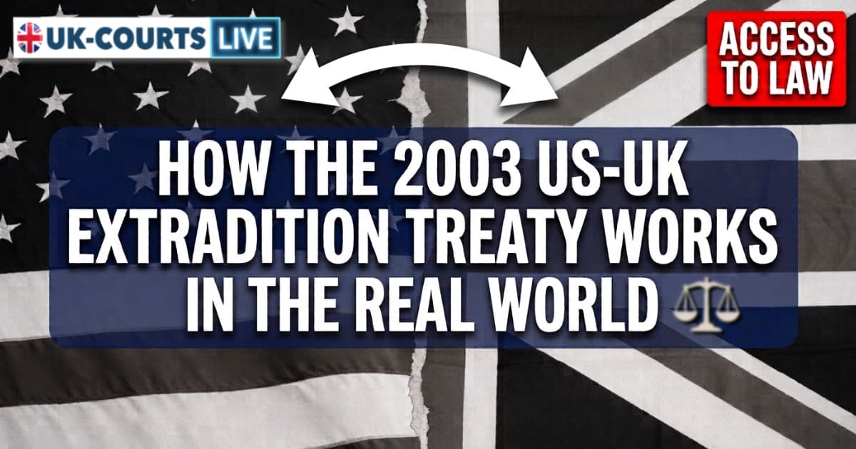 Image depicting US and UK flesh and the 2003 extradition treaty