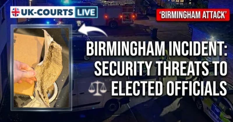 Image of package sent to Birmingham Reform Councillor 