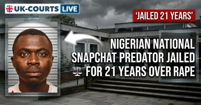 Image of convicted Nigerian Snapchat Rapist Goodness Sokoh