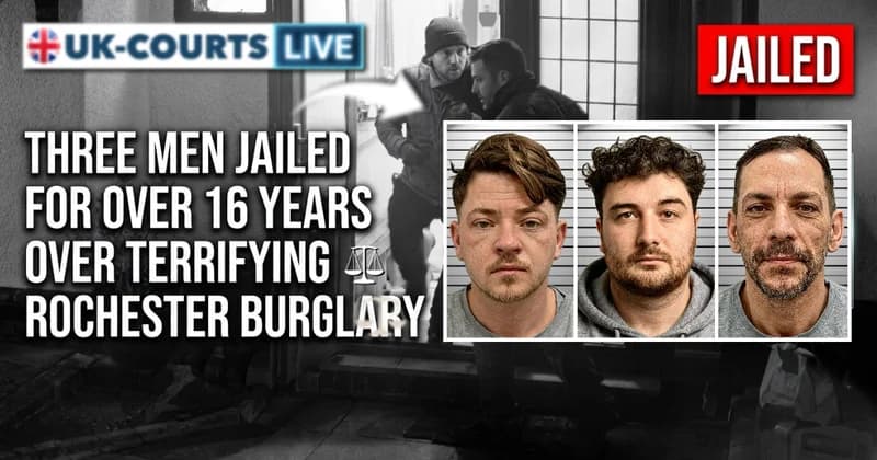 Image of three violent convicted burglars 