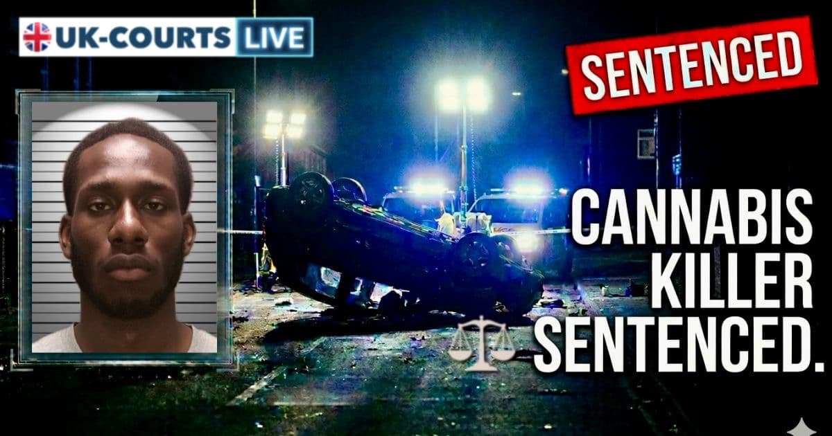 Cinematic 8k professional news thumbnail featuring enhanced custody photo and dramatic scene of upturned car.