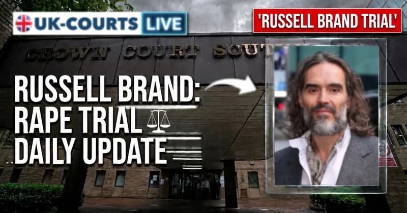 Image of Russell Brand, on trial for rape
