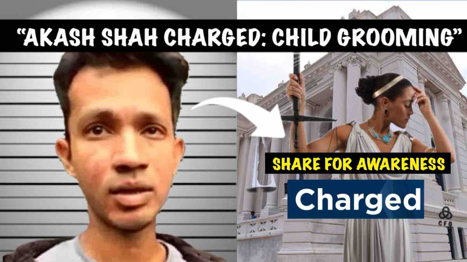 Image of child grooming pedophile AKASH SHAH - share for awareness 