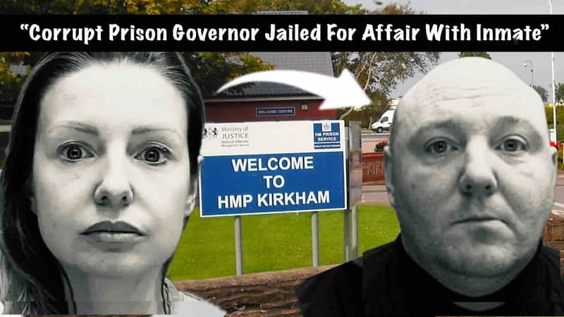 Video Production News thumbnail showing jailed prison Governor Kerri Pegg and inmate she had relationship with