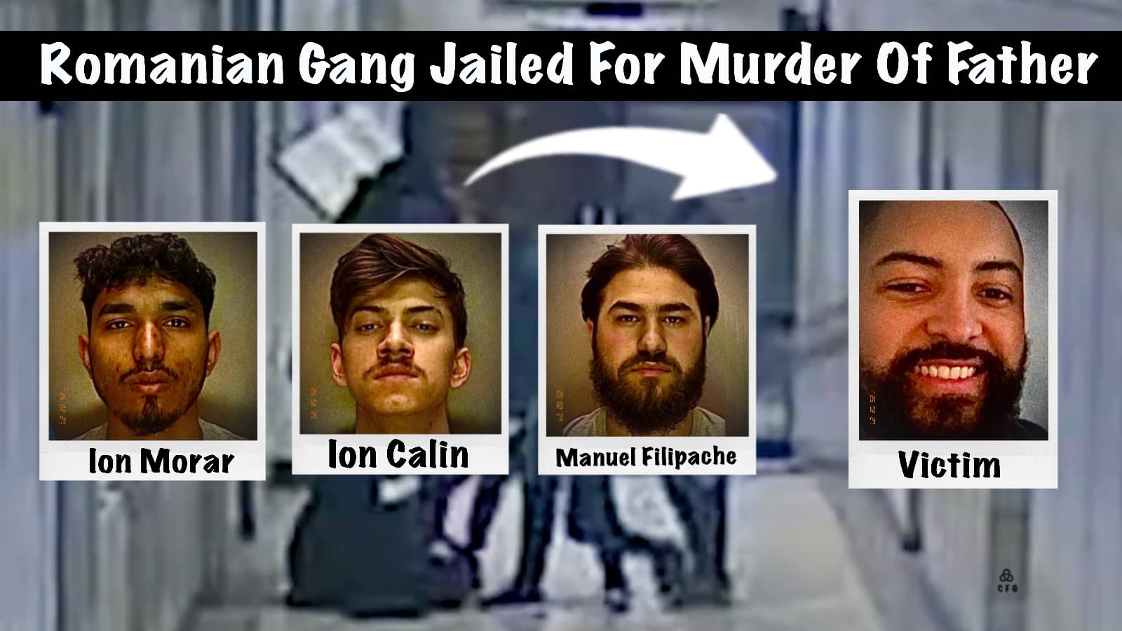 3 adult attackers and victim 