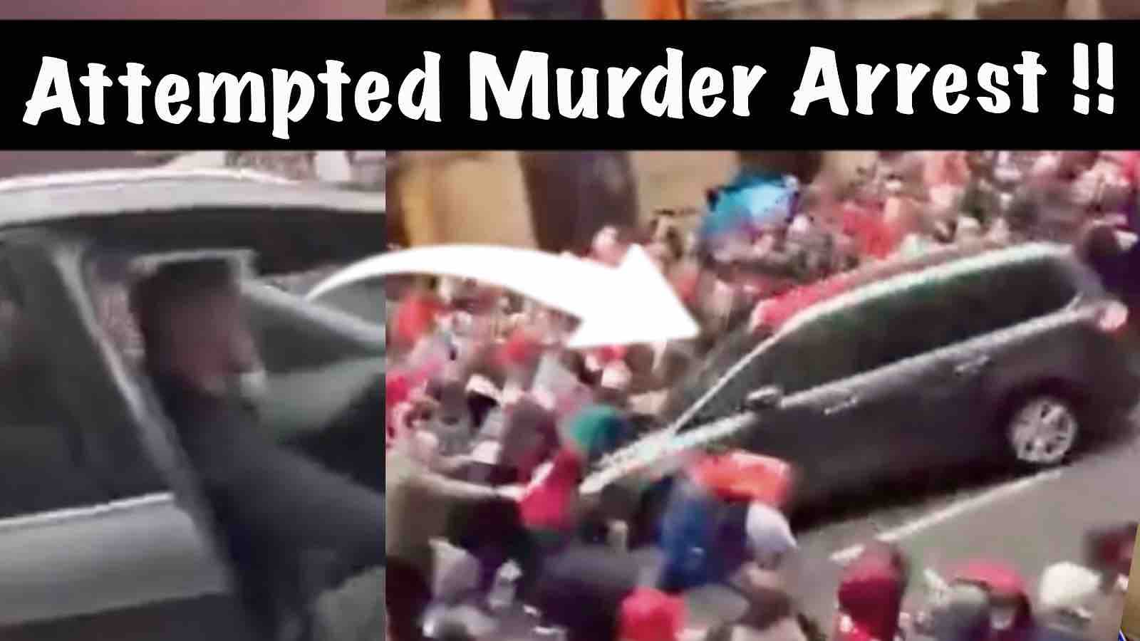 News Thumbnail Image showing the suspect in the Liverpool Parade attack and the scenes of carnage as a car is driven into the packed crowds 