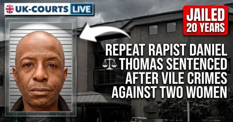 Image of Daniel Thomas, jailed for 20 years for 9 counts of rape against two women