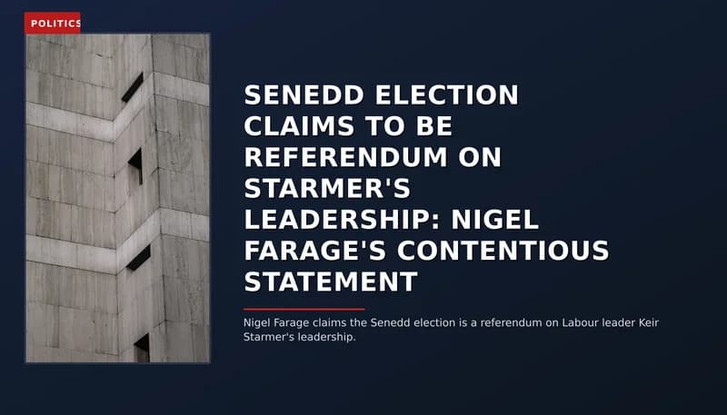Politics: Senedd election claims to be referendum on Starmer's leadership: Nigel farage's contentiou — VPNews