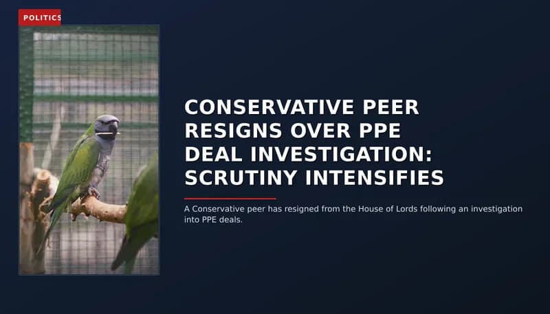 Politics: Conservative peer resigns over ppe deal investigation: Scrutiny intensifies — VPNews
