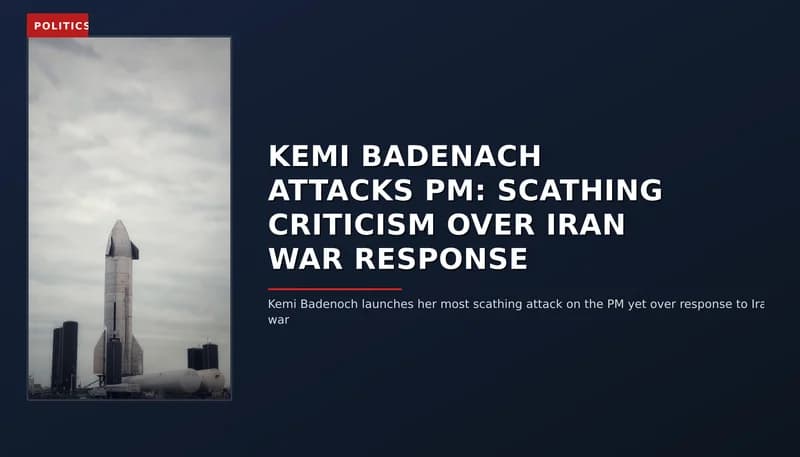 Politics: Kemi badenach attacks pm: Scathing criticism over Iran war response — VPNews