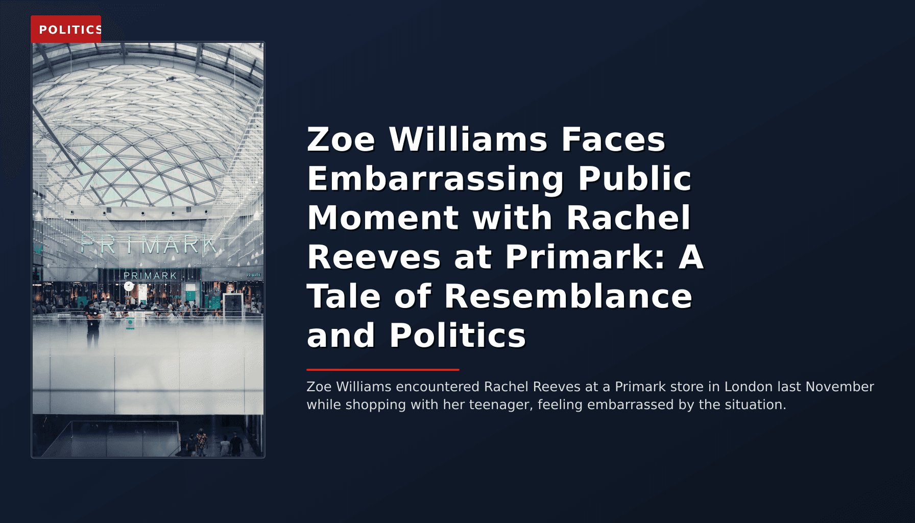 POLITICS: Zoe Williams Faces Embarrassing Public Moment with Rachel Reeves at Primark: A Tale of Res — VPNews