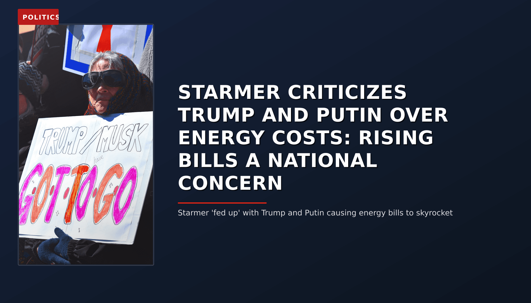 POLITICS: STARMER CRITICIZES TRUMP AND PUTIN OVER ENERGY COSTS: RISING BILLS A NATIONAL CONCERN — VPNews