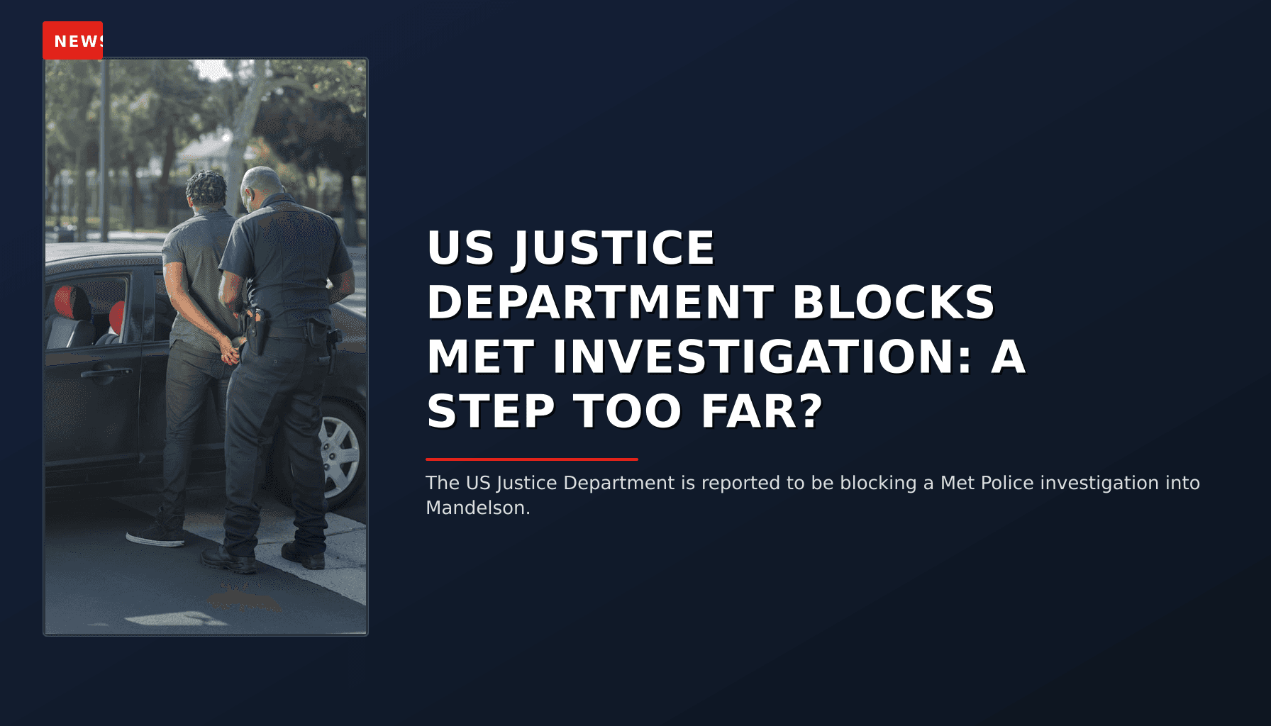 NEWS: US JUSTICE DEPARTMENT BLOCKS MET INVESTIGATION: A STEP TOO FAR? — VPNews