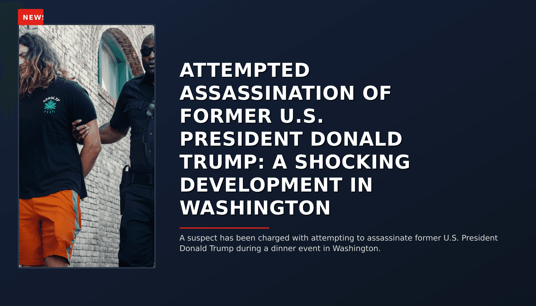 NEWS: ATTEMPTED ASSASSINATION OF FORMER U.S. PRESIDENT DONALD TRUMP: A SHOCKING DEVELOPMENT IN W — VPNews