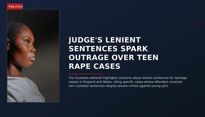 POLITICS: JUDGE'S LENIENT SENTENCES SPARK OUTRAGE OVER TEEN RAPE CASES — VPNews