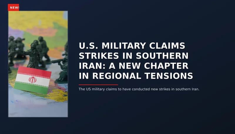 NEWS: U.S. MILITARY CLAIMS STRIKES IN SOUTHERN IRAN: A NEW CHAPTER IN REGIONAL TENSIONS — VPNews