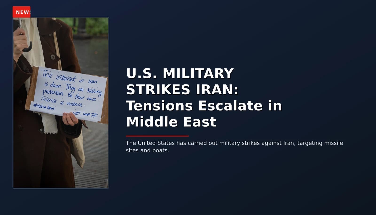 NEWS: U.S. MILITARY STRIKES IRAN: Tensions Escalate in Middle East — VPNews