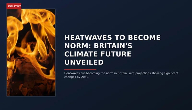 POLITICS: HEATWAVES TO BECOME NORM: BRITAIN'S CLIMATE FUTURE UNVEILED — VPNews