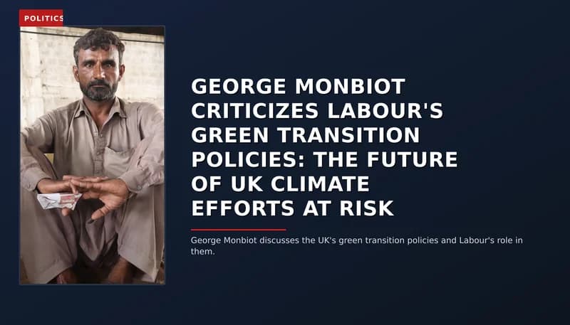 POLITICS: GEORGE MONBIOT CRITICIZES LABOUR'S GREEN TRANSITION POLICIES: THE FUTURE OF UK CLIMATE EFF — VPNews