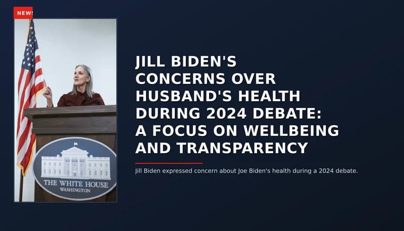 NEWS: JILL BIDEN'S CONCERNS OVER HUSBAND'S HEALTH DURING 2024 DEBATE: A FOCUS ON WELLBEING AND T — VPNews
