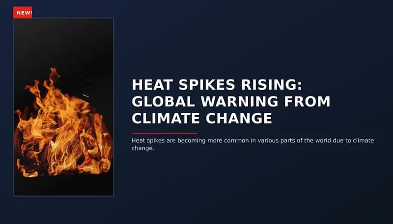 NEWS: HEAT SPIKES RISING: GLOBAL WARNING FROM CLIMATE CHANGE — VPNews