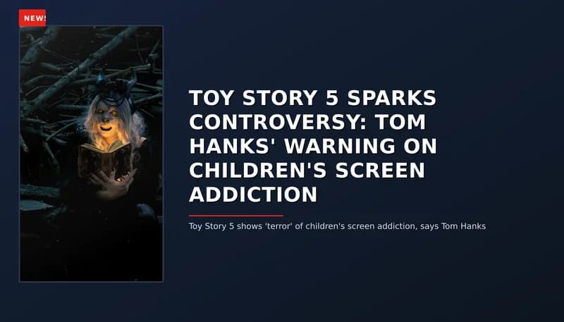 NEWS: TOY STORY 5 SPARKS CONTROVERSY: TOM HANKS' WARNING ON CHILDREN'S SCREEN ADDICTION — VPNews
