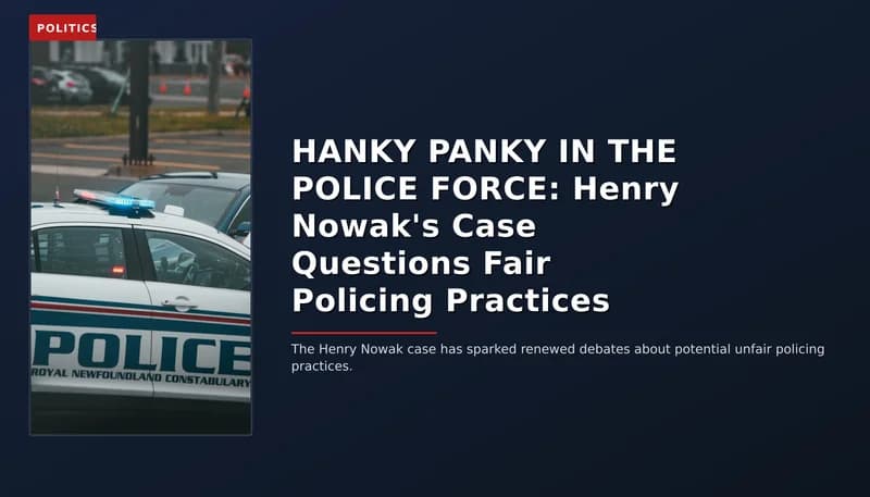 POLITICS: HANKY PANKY IN THE POLICE FORCE: Henry Nowak's Case Questions Fair Policing Practices — VPNews