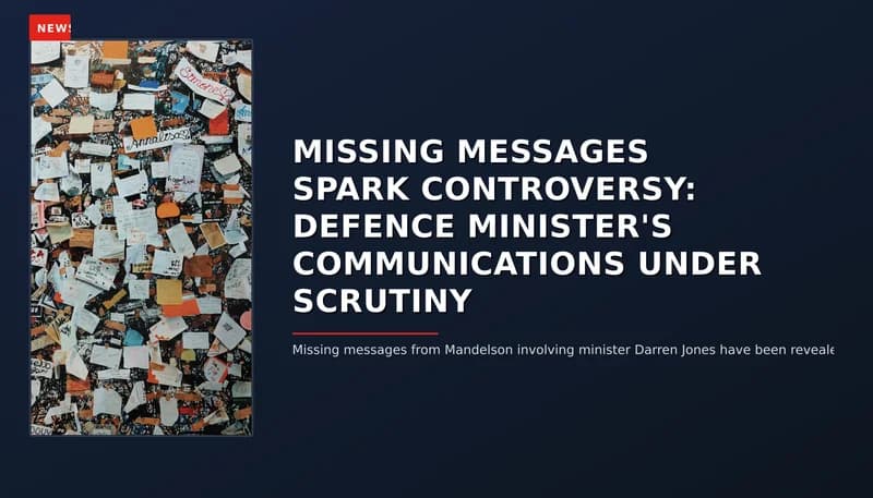 NEWS: MISSING MESSAGES SPARK CONTROVERSY: DEFENCE MINISTER'S COMMUNICATIONS UNDER SCRUTINY — VPNews